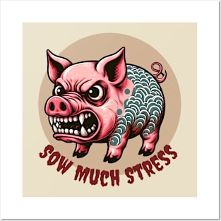 Anxiety pig Posters and Art